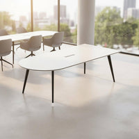 Wired Conference Table Concealed Wiring Oval Conference Table White Office Furniture