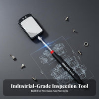 Telescopic Inspection Mirror Anti-Slip Handle Rotate Head Inspection Mirror Hand Tool Batteries Included for Technicians