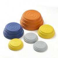 6 Pieces Thickened Stepping Stones with Non-Slip Bottom Domed Stepping Stone with Anti-Slip Pads Vibrant Stepping Stones Colorful for Children, Toddlers, Playroom, Classroom, Obstacle Course