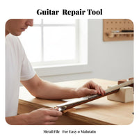 High Carbon Steel Fret Crowning File Double-Sided Fret End Dressing File Ergonomic Design for Guitarists, Repair Shop, Workshop, Home Studio