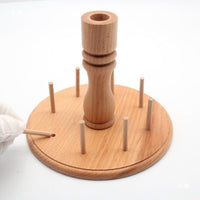 Wooden Thread Rack Space-Saving Tabletop Thread Organizer Small for Craft Room