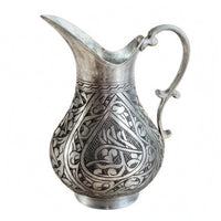 Flared Spout Copper Pitcher Curved Handle Copper Tea Pot Polished Metal Pitcher Imported