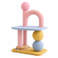 Cat Climber with Scratching Posts Small Cat Activity Center with Play Spheres Floor-Standing Furniture for Cats