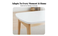 Minimalist Aesthetic 2-Tier Rectangular Coffee Table Double-Deck Design Two-Tier Rectangular Table Solid Wood Legs Living Room Furnishing Ample Storage Space for Families with Children, Homeowners, Renters, Small Apartment, Lounge Area, Office, Balcony