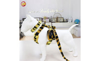 Comfortable Fit Leopard Print Harness Set Soft Padded Leopard Print Dog Harness Adjustable Soft Dog Leash Set Simple to Put on and Remove for Walking