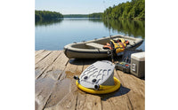 Plastic Body Pedal Air Pump Dual-Port Openings 7 L Foot Pump Compact