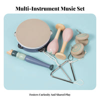 Early Learning Rhythm Percussion Instrument Set Develops Movement Skills Toddler Musical Instrument Set Great Gift Toddler Percussion Toy Kit for Toddlers, Preschoolers, Preschool, Music Class, Classroom, Daycare