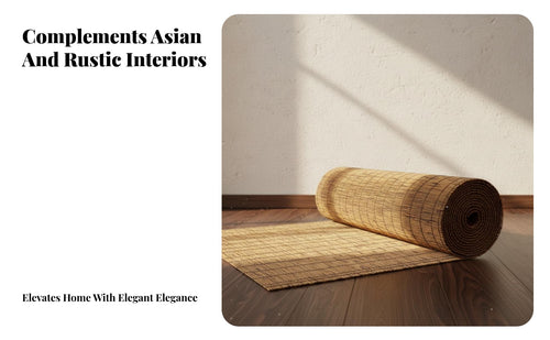 Rustic Design Roll-up Bamboo Curtain Sun Blocking Outdoor Bamboo Curtain Multi-Purpose Patio Privacy Shade Handwoven for Interior Designers, DIY Enthusiasts, Room Partitions, Restaurants, Tea Houses, Doorways