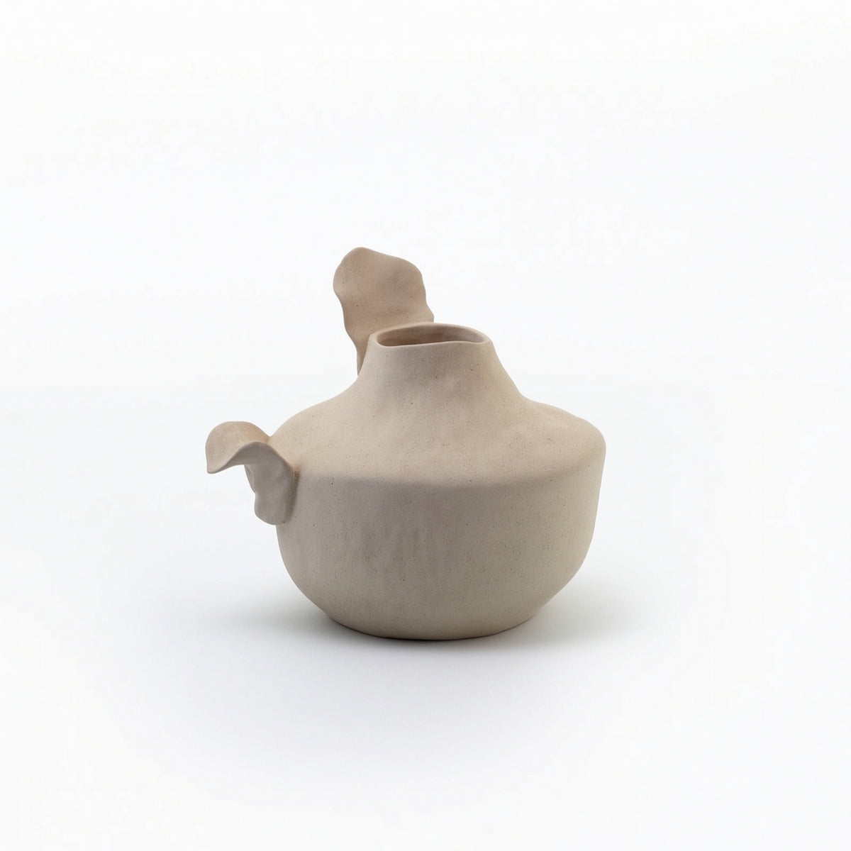 Ceramic Vase Handmade Artistic Vase Asymmetrical Vessel for Living Room
