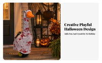 Splatter Print Goose Statue Costume Detachable Eyeballs Halloween Goose Cover