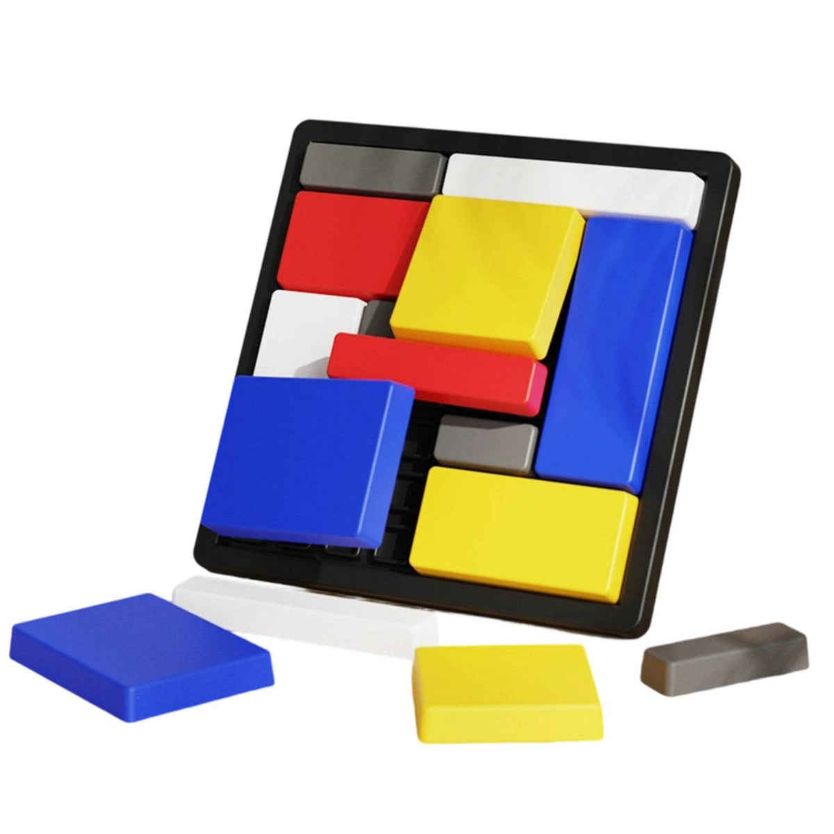 Reasoning Puzzle Game Geometric Block Puzzle Brain Training Game Interlocking Compact for Children, Classroom