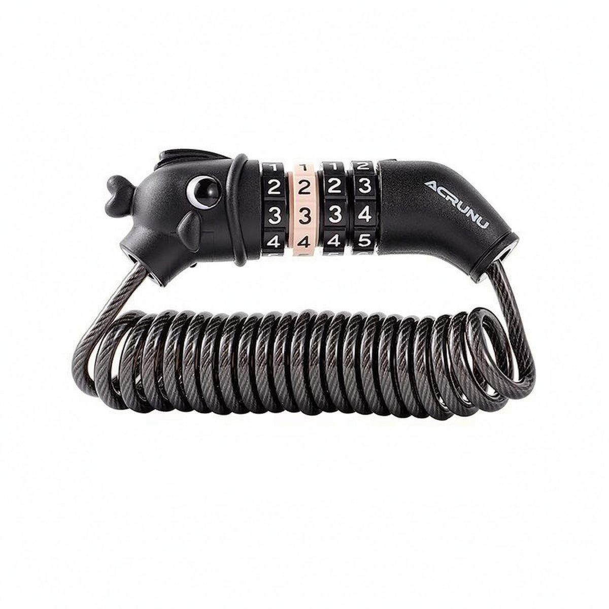 PVC-Coated Long Coiled Bike Lock Rust-Resistant 4-Digit Cable Lock Waterproof Security Gear Lightweight