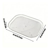360 Degree Rotating Fridge Tray Easy Access Rectangular Shatter Resistant Refrigerator Lazy Rotating Tray