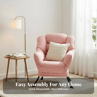 Comfortable Upholstered rotating Armchair Ergonomic Support Home Furniture Plush Padding Lounge Chair gentle-feel Fabric for University Students, gaming enthusiasts, Homeowners, Dorm Room, Bedroom, Office, perusing corner