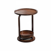 Light Luxury Feel Round Side Table Vintage design Round Tripod Table Mid-20th Centuryera Modern Design Nightstand space-efficient Size for Apartment Dwellers, Homeowners, Students, Bedroom, Small Spaces, Living Room, perusing corner