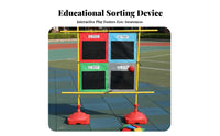 Develops Movement Skills Garbage Sorting Toss Game Improves Hand-Eye Coordination Trash Classification Throwing Game Portable Beanbag Toss Target Set Foldable Design for Preschoolers, Toddlers, Kindergarten, Physical Education Class, Playground, Backyard