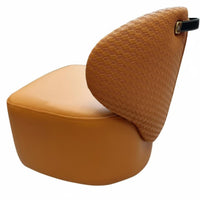 360-Degree Swivel Wheels Upholstered Caster Ottoman with Back Support Rolling Stool Padded Seat Low Chair Multi-Purpose for Office Workers, Parents, Living Room, Bedroom, Entryway, Walk-in Closet