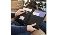 Car Document Holder Multi-Pocket Glove Box Organizer Car Registration Holder Slim Pouch with Zipper Oxford Cloth for Drivers