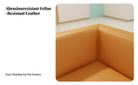 Sectional L-Shaped Sofa Nordic Aesthetic Configurable Block Sofa Petpet-Considerate High-Resilience Foam for Families, Salon