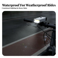 2 Pieces Light-Emitting Device Bike Front and Rear Lamp Kit High Brightness Cycle Headlight Taillight Set Cycling Accessory