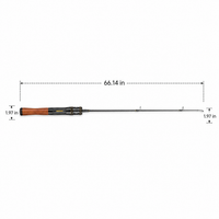 Carbon Fibre Carp Fishing Rod, Soft Action 2 Section Lure Rod, 86cm Collapsed Length for Stream Fishing