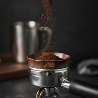 Walnut Finish Coffee Dosing Funnel Secure Dosing Funnel Stable Low-Height for Espresso Lovers