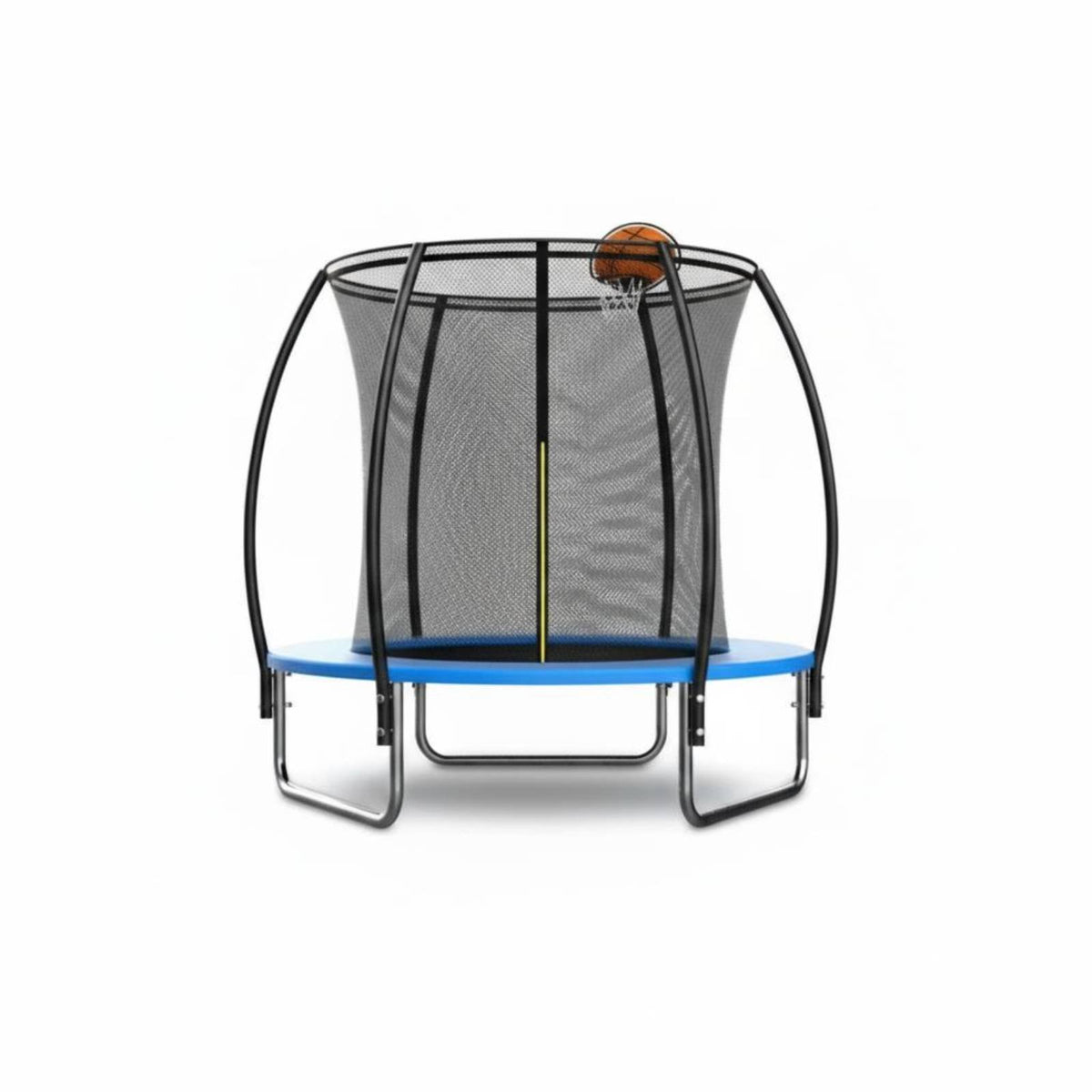 Steel Frame Trampoline, Lantern-Style Enclosure, Outdoor Commercial Playground, Sports Hoop for Kids and Adults