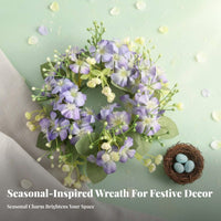 Small Floral Candle Wreath Realistic Look Artificial Flower Wreath for Families, Weddings