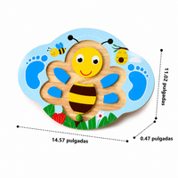 Wooden Balance Rocker, Sensorial Balance Board 38.5x29x5.3cm, Coordination and Balance Toy, Excellent for Preschool and Garden