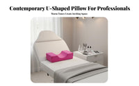 Removable Washable Cover U-Shaped Lash Pillow Soft Breathable Material Ergonomic Eyelash Extension Pillow Skin-Friendly for Spas