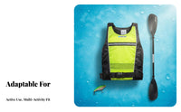 Mature Flotation Vest Sturdy Kayaking Flotation Vest Fishing Safety Vest Adjustable Fit Watersports Gear Fast-Release Buckle