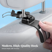 360° Rotation Car Seat Headrest Hook Universal Fit Car Headrest Hook Easy Installation for Drivers, Commuters, Travel, Road Trips, Commuting