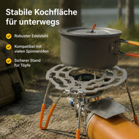 Wind Screen for Camping Stove, 5 Panel Plates, Foldable Wind Screen Made of Silver-Colored Metal, Camping Accessory for Cookware Equipment