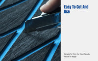 Non-Slip Foam Deck Mat, Geometric Teak Pattern, Boat Flooring, Custom Cut, Kayak Accessory, Protective Pad