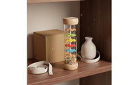 Rain Early Learning Rainfall Sound Tube Colorful Pattern Rainstick Shaker for Young Children, Preschool