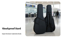 Flight-Approved-Able Acoustic Guitar Case Soft Interior Lining Classical Guitar Carrying Case Thick Padding Instrument Carrier Long-Lasting Construction for Guitarists, Performers, Travel, Touring, Rehearsals, Music Lessons