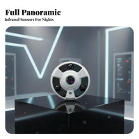 360 Degree Wirelessreless De-Angle Camera Infrared Panoramic Dome Camera Sturdy Metal Housing Wall or Ceiling Mountable