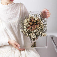 Acrylic Shadow Box Easy to Assemble Acrylic Display Box Decorative Wall Mount Display Case for Dried Flowers, Memorial Arrangements
