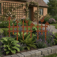 3 Pieces Garden Fence with Birds Outdoor Decorative Garden Border Sturdy Landscape Fence with Bird Decoration for Homeowners, Flower Beds