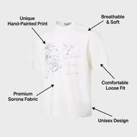 Oversized Crew Neck T-Shirt for Women, Short Sleeve Loose Fit Casual Wear Blend Summer Tee, Drop Shoulder Unisex Ladies Top