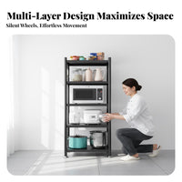 Multi-Tier Kitchen Rack Standing Design Multi-Tier Appliance Rack Space Saving Microwave Oven Stand for Renters, Small Areas, Pantry, Dining Room
