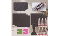 6 Pieces Heavy-Duty Trampoline Repair Piece Kit with Adhesive Weather-Resistant Trampoline Repair Kit Easy to Use Outdoor for Homeowners