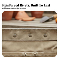 Oil-Proof Waxed Canvas Tool Apron Water Resistant Gardening Waist Bag Waterproof Short Work Apron Adjustable Strap for Gardeners, Carpenters, DIY Enthusiasts, Outdoor, Workshop, Home Improvement