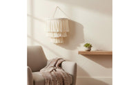 Handwoven Woven Tassel Lampshade Elegant Design Macrame Lampshade Creates Warm Atmosphere Macrame Lamp Shade Easy Installation for Wedding Decor