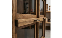 Dollhouse Storage Cabinet Arched Openings 1:12 Scale Miniature Cupboard 4 Compartments Miniature Wooden Cabinet