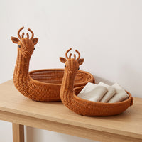 Pastoral Style Woven Fruit Basket for Home Decor and Storage