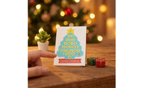 Miniature Holiday Cottage Kit Dollhouse Accessories Festive Miniature House Kit Holiday-Themed Wooden Yuletide Set for Crafters, Desktop Decor