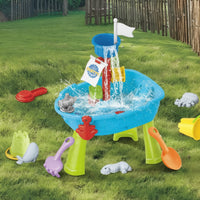 Pirate Ship Sand and Water Table Playset Sensory Pirate Ship Water Table Interactive for Young Children, Kids, Outdoor, Backyard, Sandbox