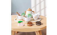 Wooden Tea Party Toy Creative Wooden Tea Set Tabletop for Daycare