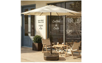 Patio Umbrella with Base UPF 50+ Outdoor Umbrella with Base Waterproof for Homeowners, Cafes, Backyard, Balcony